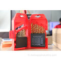 Nouveau type 19pcs Drill Bit Set Plastic Box